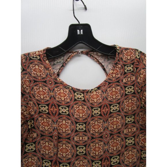 One Clothing Blouse Small Cropped Top Cut Out Hippie Flare Sleeve Knit - Picture 2 of 10